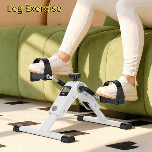 Image of MOMODA Under Desk Bike Pedal Exerciser with LCD Display Portable Mini Exercise Bike for Arm and Leg