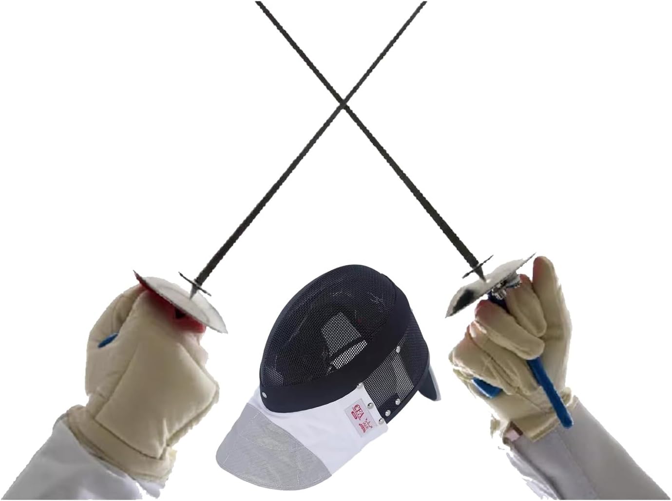 350N Fencing Mask, Foil Fencing Helmet, with Removable Lining, Fencing Gear, for Foil Athlet Training Athlet Use(Red,Small)