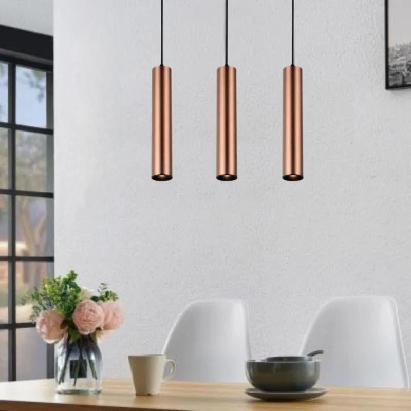 SILAMP Luminaire Suspendu GU10 IP20 30cm Bronze (Pack de 3)