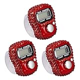 YELARXI Electronic Finger Tally Counter, Resettable Mini Lap Finger Counter Hand Tally Clicker 1 Pack & Red-Fitting for (Golf/Cargo Counting/Lap Counting/Attendance/Sporting Events)
