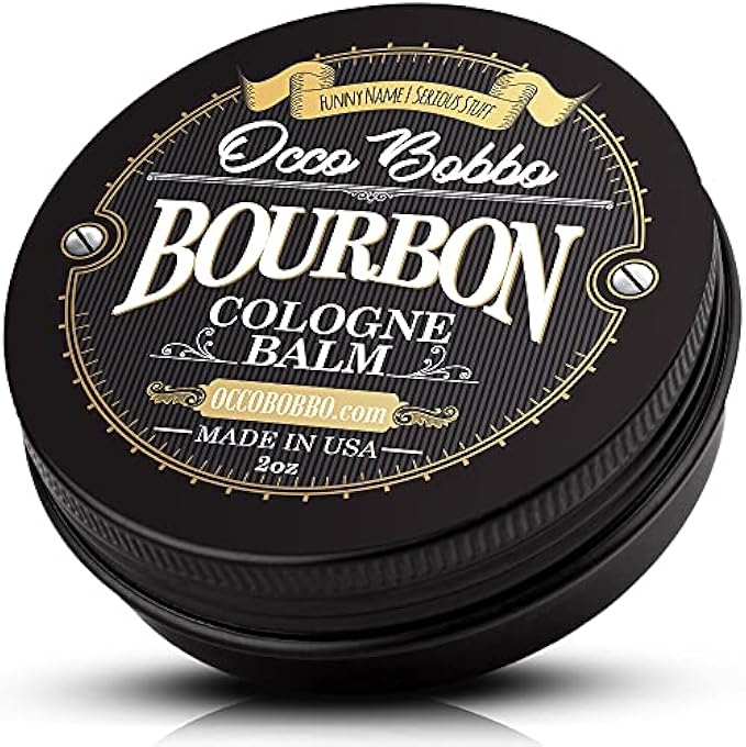 Occo Bobbo - Solid Cologne Bourbon and Sandalwood Scent. Solid Bourbon Cologne For Men - Men's Solid Cologne - 2 Ounce - Concentrated Balm. – A Smooth Blend Of Woody Oak Barrel