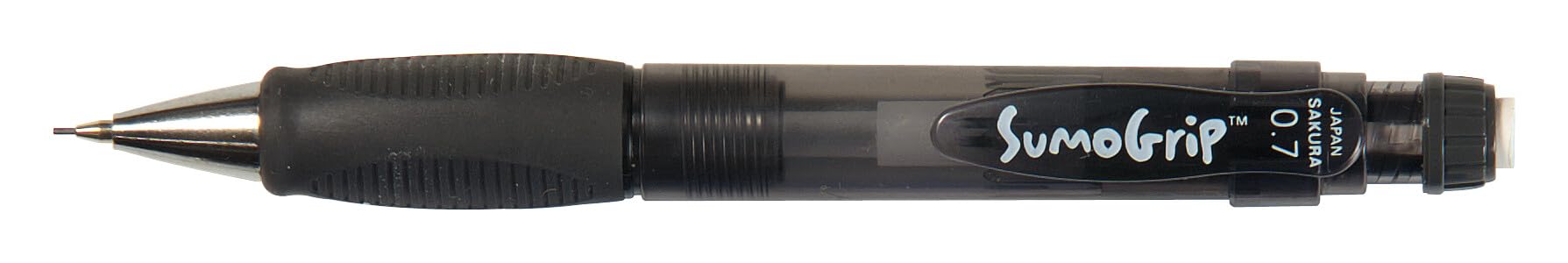 SAKURA Sumo Grip Mechanical Pencil - 0.7 mm Black - Trendy Design with Sturdy Clip & Rubber Grip for Comfortable Writing