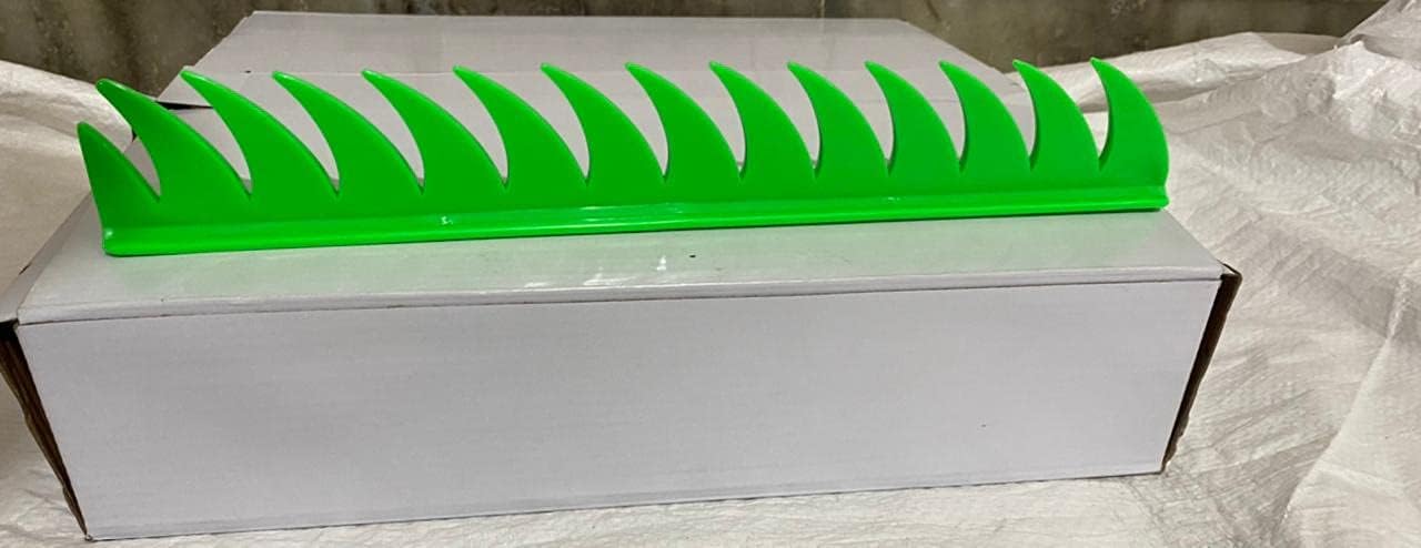 Helmet Accessory Cuttable Rubber Mohawk/Spikes for All Motorcycles Dirt Bike and Normal Helmets (Green)