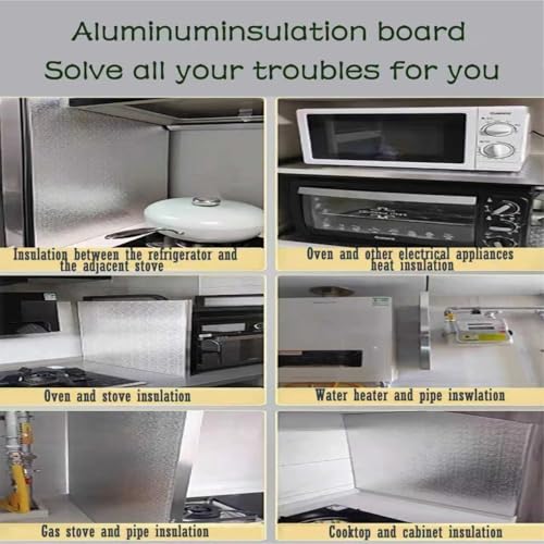 Panneau de protection thermique aimanté pour frigo et cuisine de 20 à 120 cm - 6