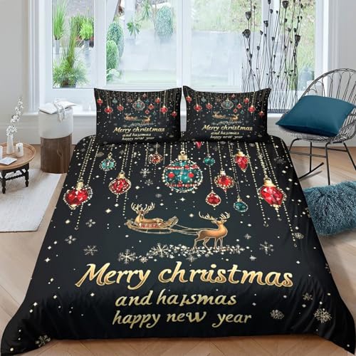 Housse de couette vache de Noël en microfibre 3D effet haut de gamme