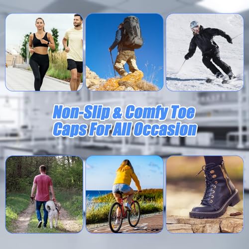 Image of 16 Pcs Gel Toe Protectors, Silicone Toe Caps Protectors for Women and Men Toe Covers Guards Sleeves for Pain Relief Shoes Cushions for Blisters and Corns