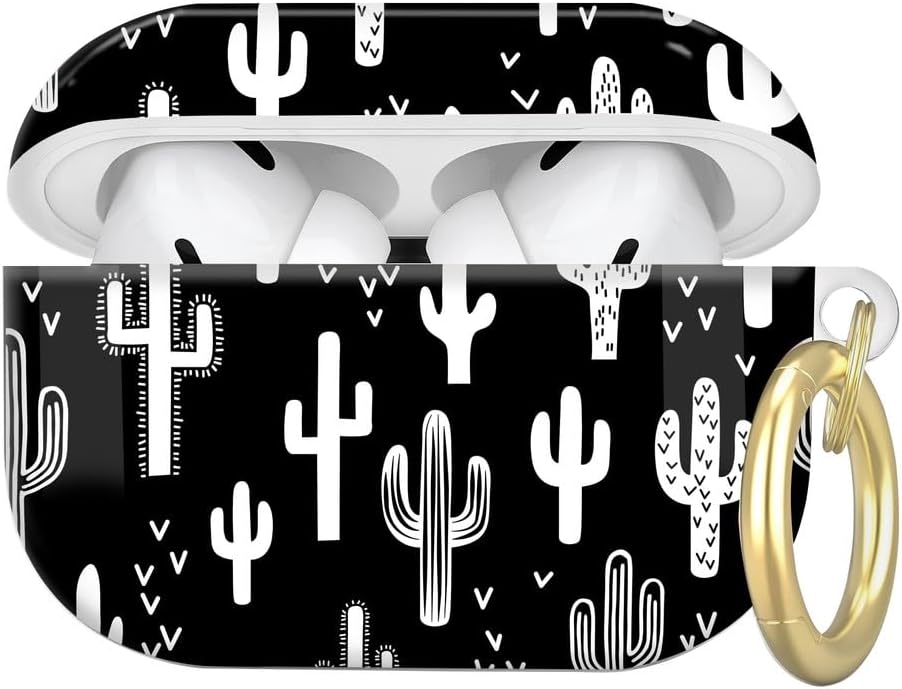 Miniatura 14 de Compatible con funda AirPod Pro de 2ª/1ª generación con llavero, funda protectora completa a prueba de golpes para auriculares inalámbricos Airpod