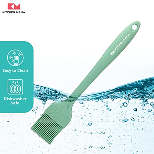 Kitchen Mama Silicone Basting Pastry Brush: Set Of 2 Heat Resistant Basting Brushes For Baking, Grilling, Cooking And Spreading Oil, Butter, Bbq Sauce, Or Marinade. Dishwasher Safe(Teal) #TOP2