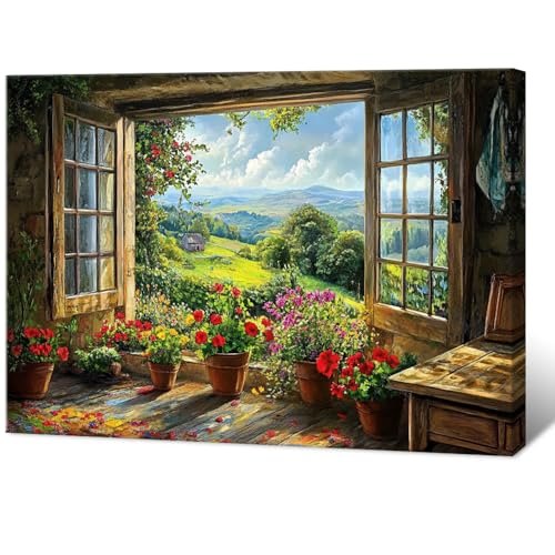 Open Window Cottage View Wall Art – Country Hills &