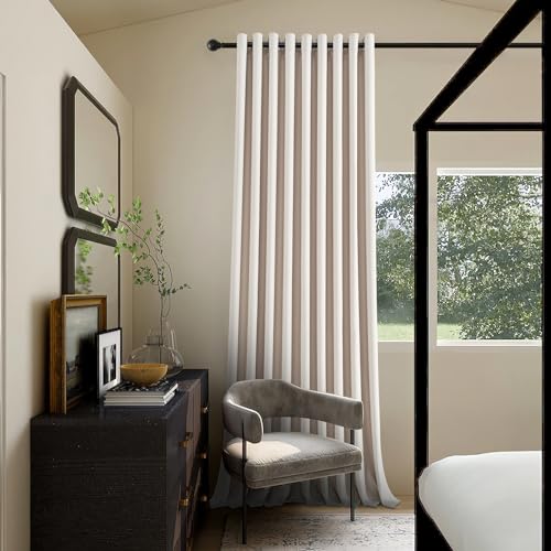 MRTREES Blickdichter Vorhang Ösen Vorhängeverdunkelung Wohnzimmer Modern, Thermo Vorhänge Beige Gegen Kälte und Hitze… – Ansicht 6