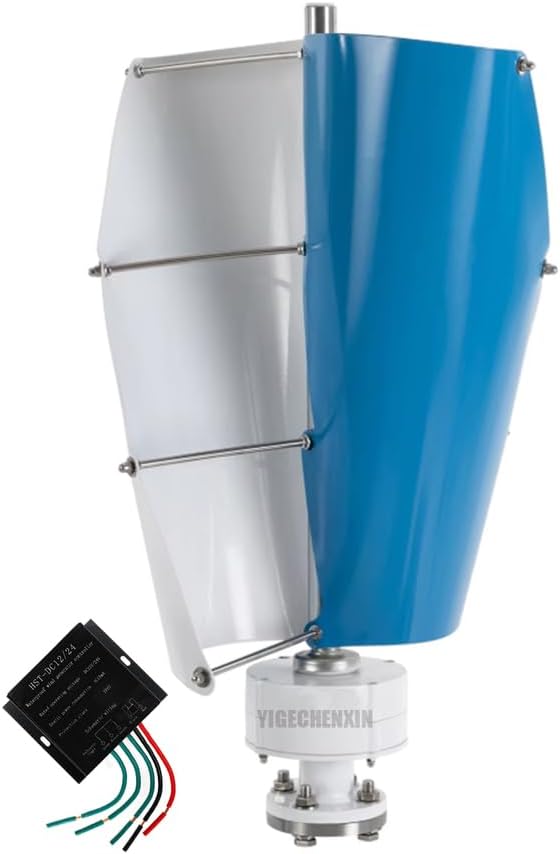 2200W New Energy Wind Turbine Generator Kit,with Controller 12V 24V 48V 220V 2 Blades Spiral Wind Turbine for Home, Business, Industrial Energy Supply (Blue)