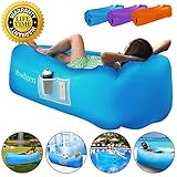 Prodigen Inflatable Lounger Chair, Air Sofa Inflatable Couch Outdoor Anti-Air Leaking Waterproof Portable Inflatable Hammock Air Couch for Pool, Floor, Camping, Beach (Blue)