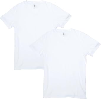 American Apparel Unisex Adult CVC V-Neck T-Shirt, Style G2006cvc, 2-Pack