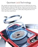 Magnetyczne Wytrzymałe Etui Podwójnej Warstwy dla Compatible with iPhone 17 Pro Max, Wojskowa Ochrona Przed Wstrząsami Anti-Żółknięciem Heavy Duty Ochrona Pokrycie Bez Śladów Palców - Czerwony