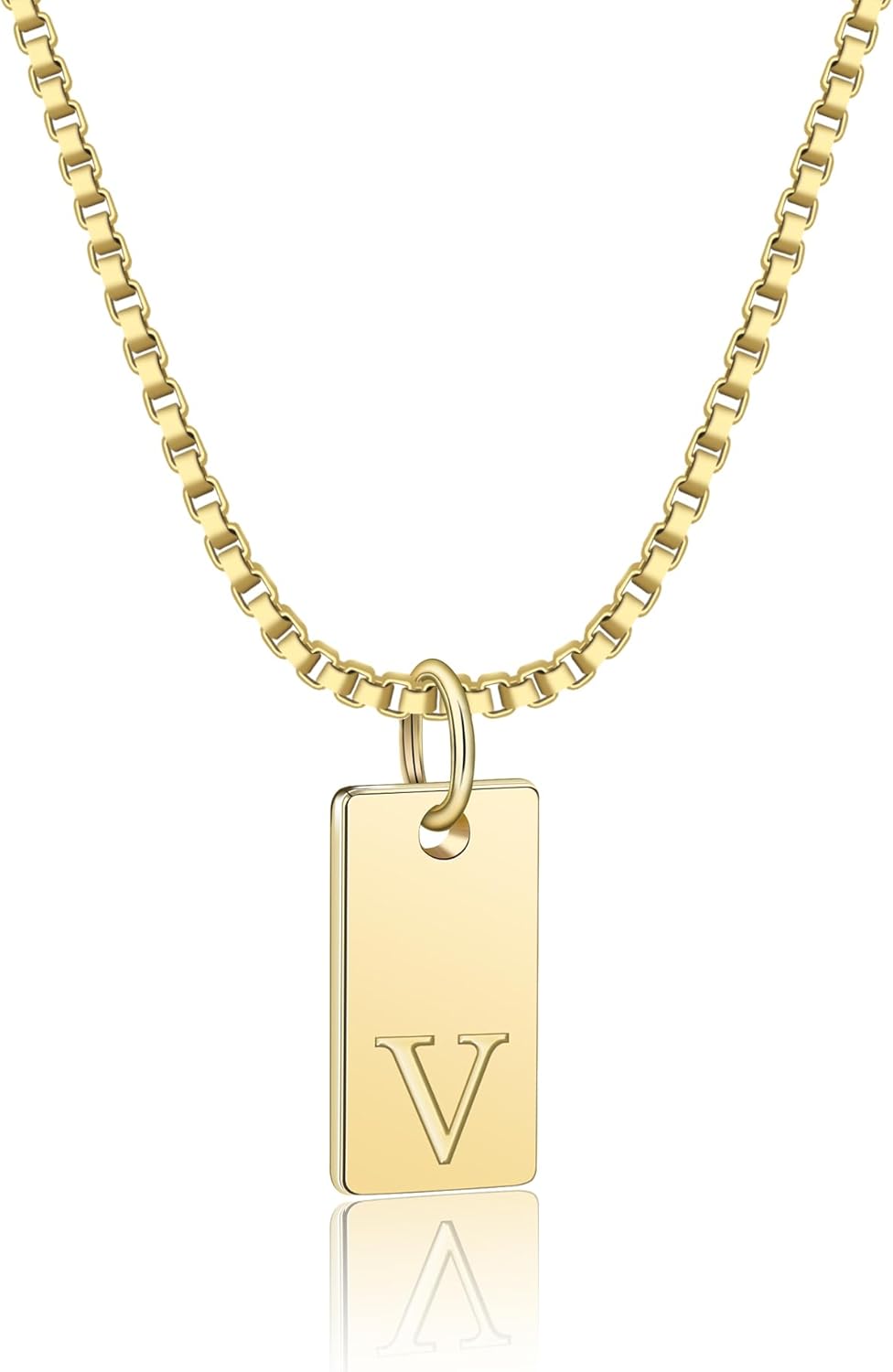 AILUOR Initial Necklaces for Women, 14K Gold Plated Letter Name Pendant Necklace Dainty Gold Necklace for Women Personalized Initial A-Z Tag Choker Necklace for Women Trendy Gold Jewelry Gifts for Women