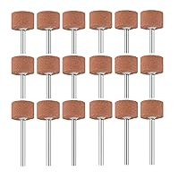 Vista 1 de 18 piezas de piedras abrasivas rotatorias, 1/8 '' vástago 15MM cilindro forma abrasiva piedra abrasiva montada brocas de pulido para herramientas