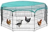 BestPet Large Metal Chicken Coop, Chicken Run Outdoor Walk-in Poultry Cage Duck Coop Chicken Pen Pet...