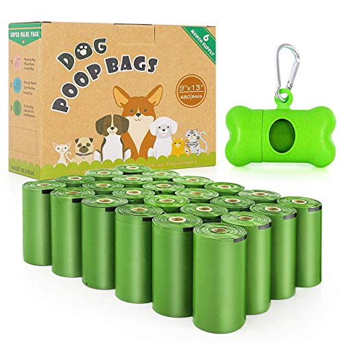 Zevmi Dog Poop Bag(480 Counts), Biodegradable Poop Bags for Dogs, Extra Thick and Leak-Proof, Eco-Friendly Biodegradable Scented Dog Poop Bags Refill Rolls with Dispenser