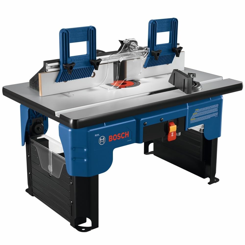 BOSCH RA1141 26 in. x 16-1/2 in. Laminated MDF Top Portable Jobsite Router Table with 2-1/2 in. Vacuum Hose Port
