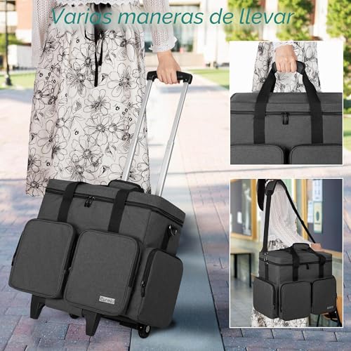 Bolsa de profesor con ruedas ideal para llevar tus proyectos de artesanía 5
