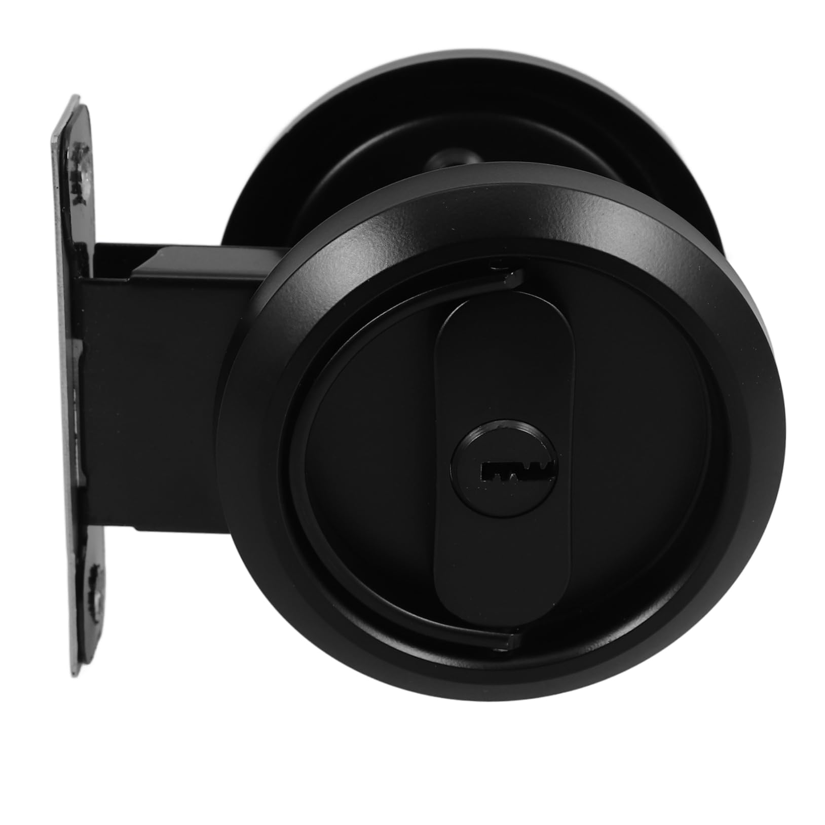 NUOBESTY Cerradura Diseño Invisible de Acero Inoxidable Redonda de Puerta de Bolsillo Instalación Rápida, para Dormitorio y Baño