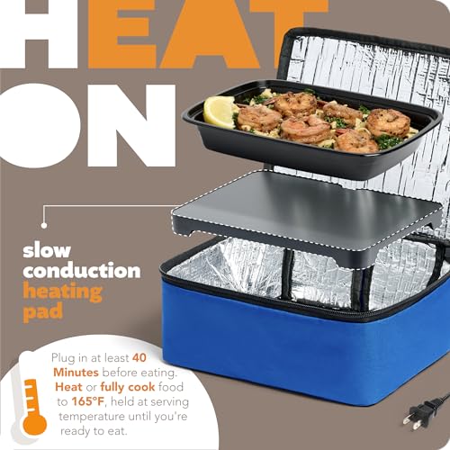image for HOTLOGIC Mini Heated Lunch Box - Portable Electric Food Warmer for Men