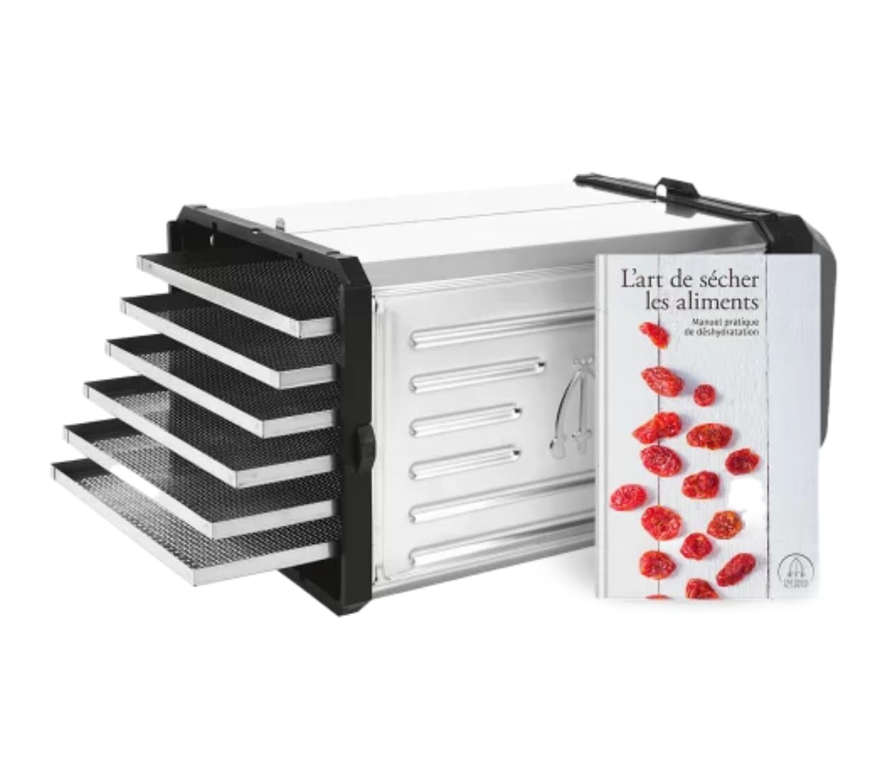 TRE SPADE Essiccatore alimentare ATACAMA PRO Deluxe, 6 vassoi in acciaio inox, 500W, Flusso orizzontale, Display digitale, Made in Italy, Per frutta verdura funghi e carne