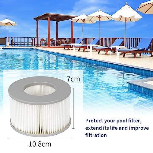 Benfosh 2pcs Hot Tub Filter Cartridges for MSpa Inflatable Pools,for MSPA All Current Hot Tubs,Inflatable Pools SPA Cartridge FD2089 Filter - Image 2