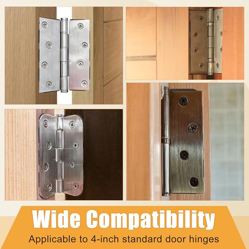 Image of 10 Pack Door Hinge Shims, 4 Inch Lenth 0.040 Inch Thickness Hardware for Door Hinge Repair Kit (Style B)