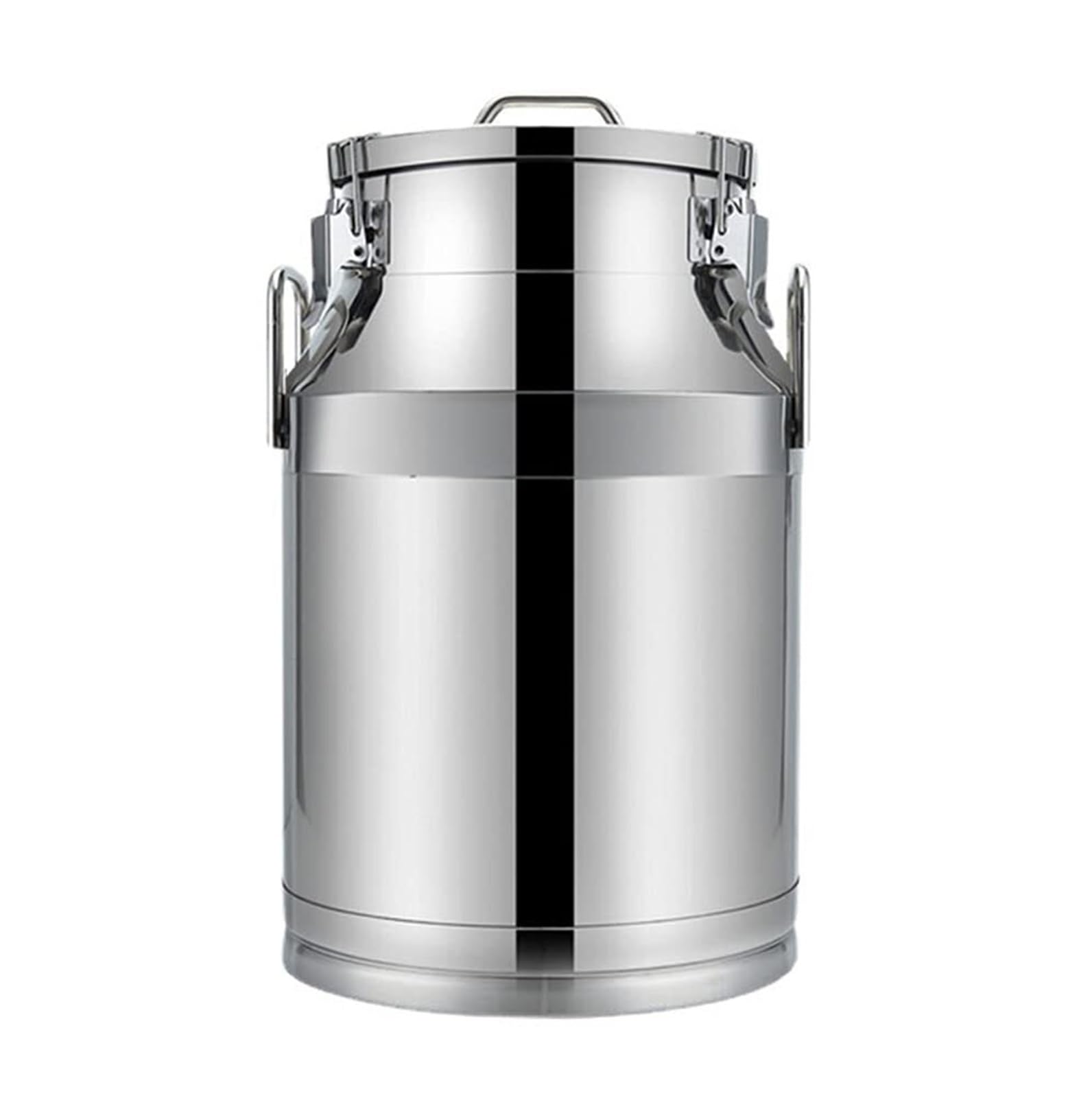 WOTZOV Milk Can Stainless Steel Milk Jug Wine Pail Bucket Tote Sealed Liquid Container Tea Canister Home Party Use，Silver 33 * 52cm