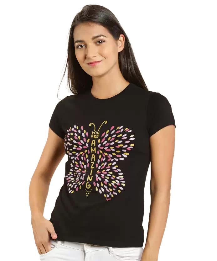 Image of Lyra Women's Cotton Regular Fit T-Shirt