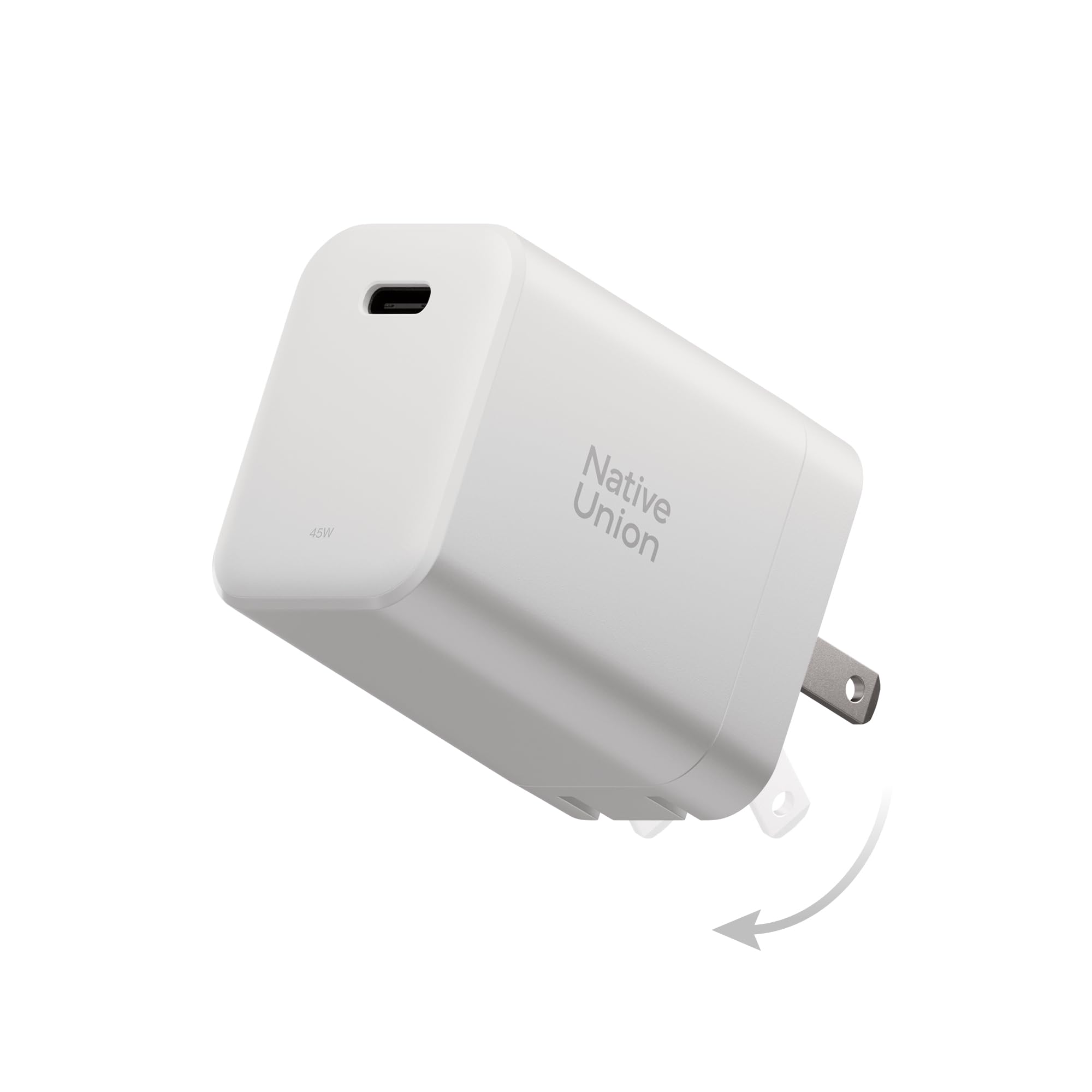 Native Union GaNPD 45W snellader - USB-C voor ultracompacte stroomlevering -Gemaakt van gerecyclede materialen -MacBook Air, iPad, iPhone, Pixel, Galaxy en meer (wit