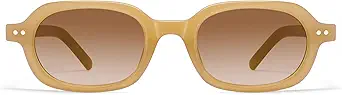 Retro Small Rectangle Sunglasses for Women Mens Trendy Rounded Square Sunnies AP3749