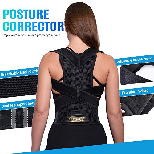 Breathable Back Support and Lumbar Lower Back Brace provides Back Pain Relief - Keep Your Spine Safe and Adjustable Belt (XXL:waist length fits 43.3-49.2", Black)
