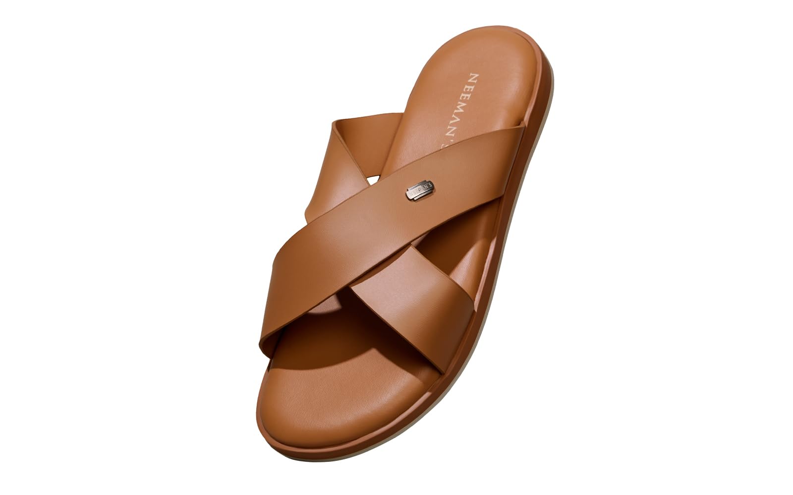 Neemans The Minimals Cross Strap Casual Sandals for Men | Lightweight, Durable and Flexible Sandals | PU Double Strap & TPR Out sole | Tan UK7 (B0DG8TQPCL) Amazon Price History, Amazon Price Tracker