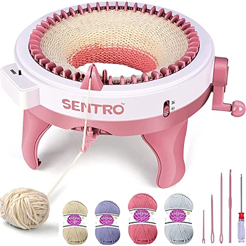 Knitting Machines 48 Needles with Row Counter for Adults, Loom Machine with 2 Weaving Methods, Efficiently Knitting Loom Machine, DIY Knit Loom Machine for Hat Glove and Scarf New Year Present