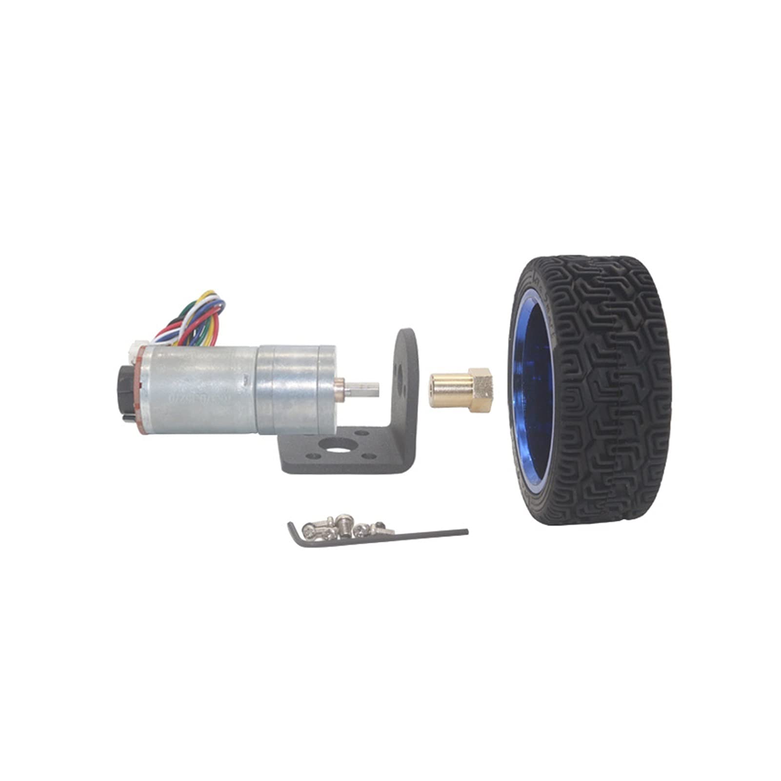 DC Motor 6V 12V 24V 12-1360 RPM Mini Encoder Getriebemotor mit Kupplung 65mm Rad Smart Tracking Line Car Kit: 12, Spannung: 6Volt)(Dc 24volt,26 RPM)
