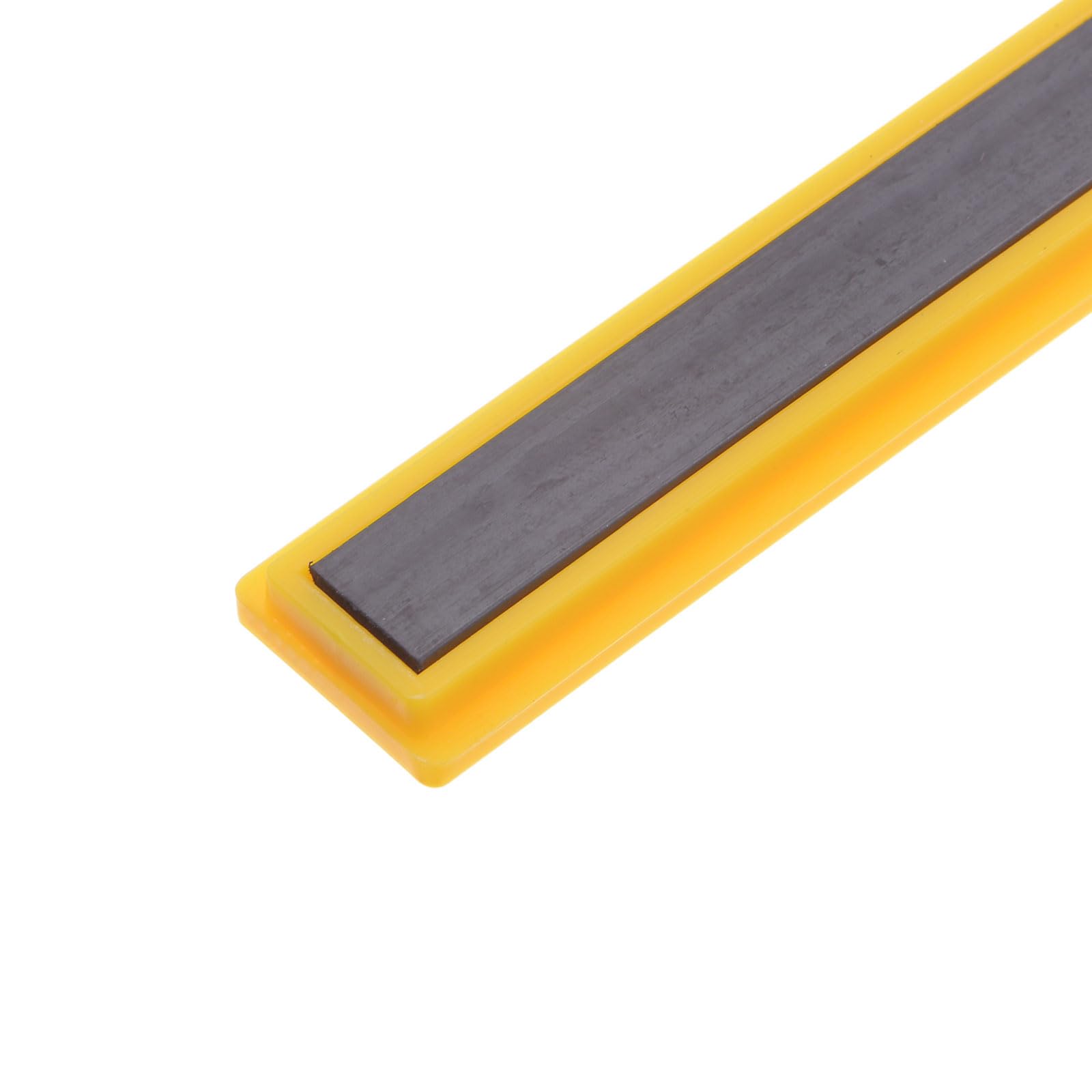 HARFINGTON Regla magnética para pizarra blanca, 29 cm, regla recta para pizarra blanca, herramientas de medición de oficina, color amarillo