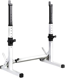 Estante para Barra Soporte para Sentadillas Ajustable Prensa de Banco 440LBS Carga Máxima Levantamiento de Pesas Entrenamiento de Fuerza Gimnasio Casa,Siamese