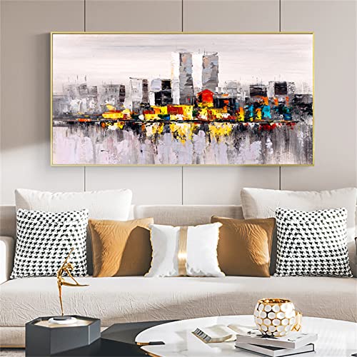 Broderie Diamant Ville Abstraite 40x80 - Loisirs Créatifs Peinture Diamant 5D DIY
