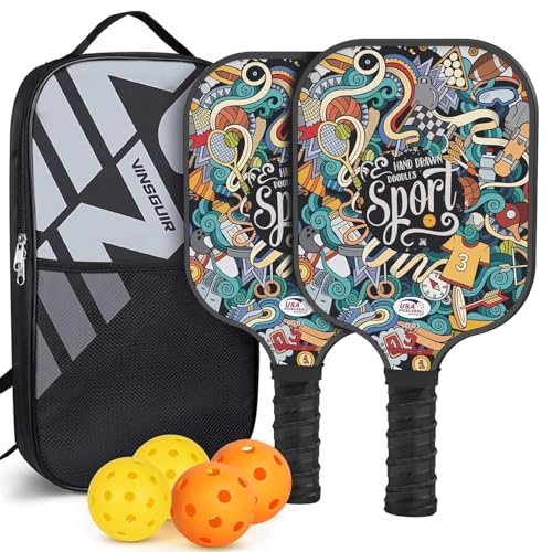 Carbon Fiber Pickleball Paddle Set