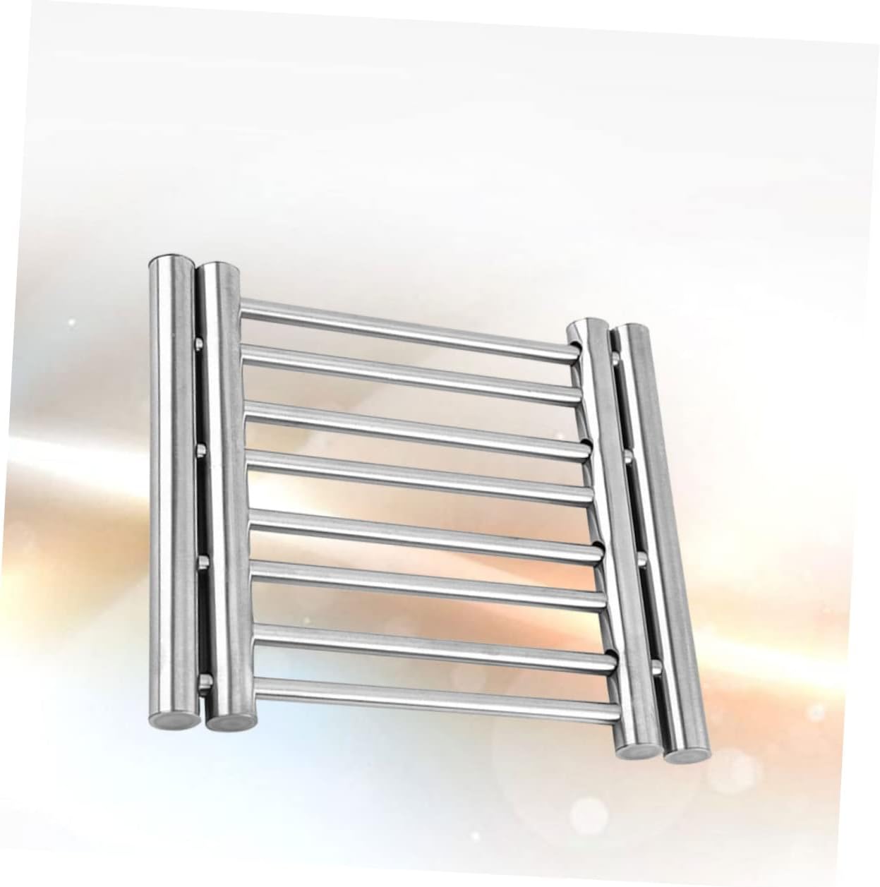 Ciieeo Retractable Square Stainless Steel Pot Holder Heat Resistant Kitchen Insulation Mat Kitchen Gadget for Home and Office