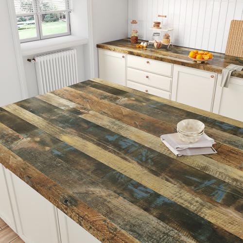 Yullpaper Vinilo Adhesivo Muebles Madera Papel Pintado Autoadhesivo Vinilos Decorativos Vinilo Adhesivo Para Encimera De Cocina Papel Autoadhesivo para Muebles Papel Pintado Madera Rustica 40 X 300cm