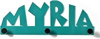 Vista 1 de Modern Wall Hook - Turquoise - Custom Name - Personalized Wall Hook - Nursery Room Decor - Coat Hook - Decorative Wall Hooks - Kids Room