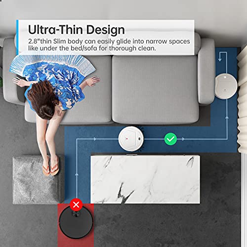 Lefant Robot Vacuum Cleaner, Tangle-Free, Strong Suction, Slim, Low Noise, Automatic Self-Charging, Wi-Fi/App/Alexa… - Image 4