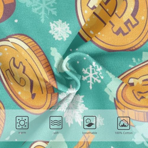 KLL Flying Bitcoins and Snowflakes Boys Toddler Cotton Nighttime Underwear Cute Children Panties3