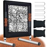 Pitching Net, 9 Hole Baseball & Softball Pitching Net with Strike Zone, Adjustable Pitching Target with 9 Pocket Design, Portable（Competition Net）