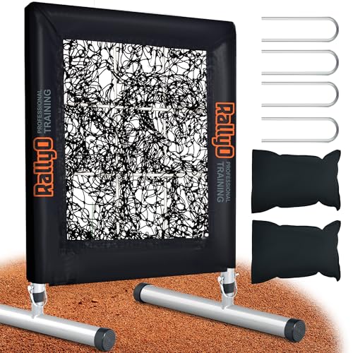 Image of Pitching Net, 9 Hole Baseball & Softball Pitching Net with Strike Zone, Adjustable Pitching Target with 9 Pocket Design, Portable Pitching Practice Equipment
