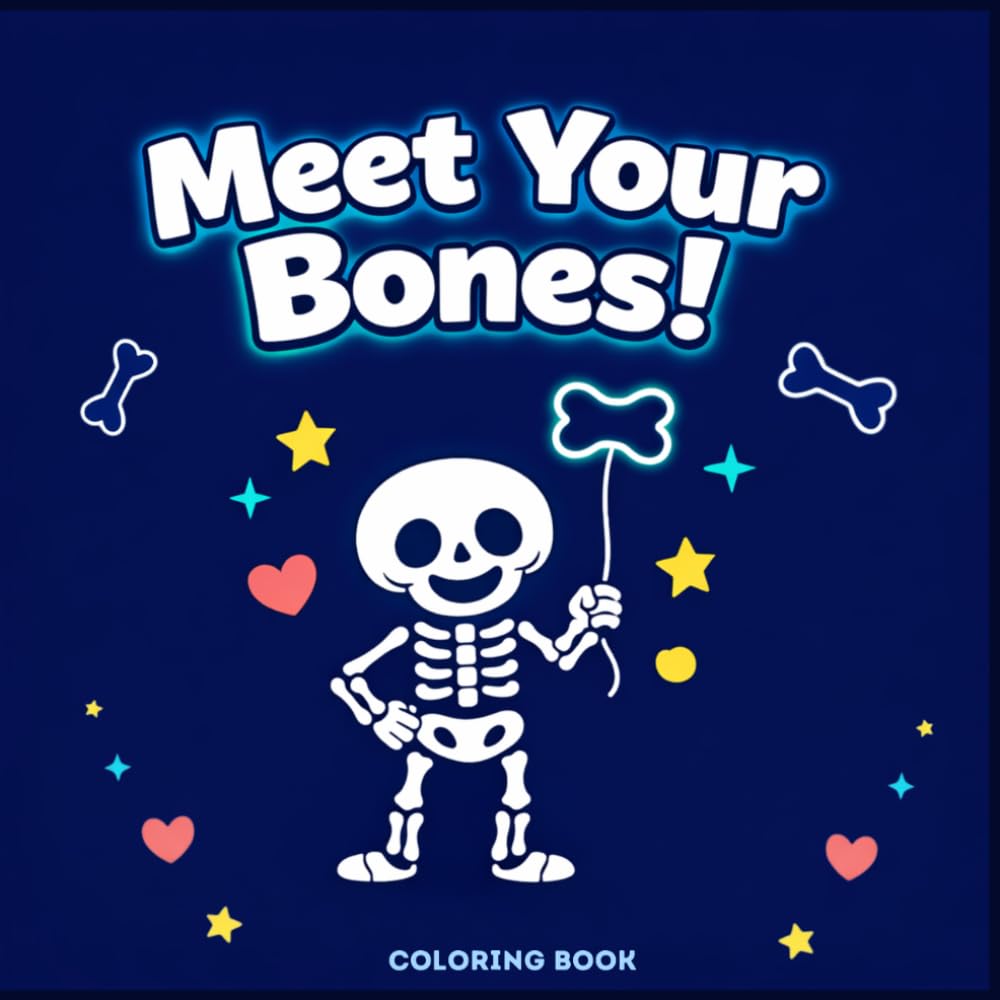 Meet Your Bones!: A Fun Skeleton Coloring Book for Kids Ages 8–12