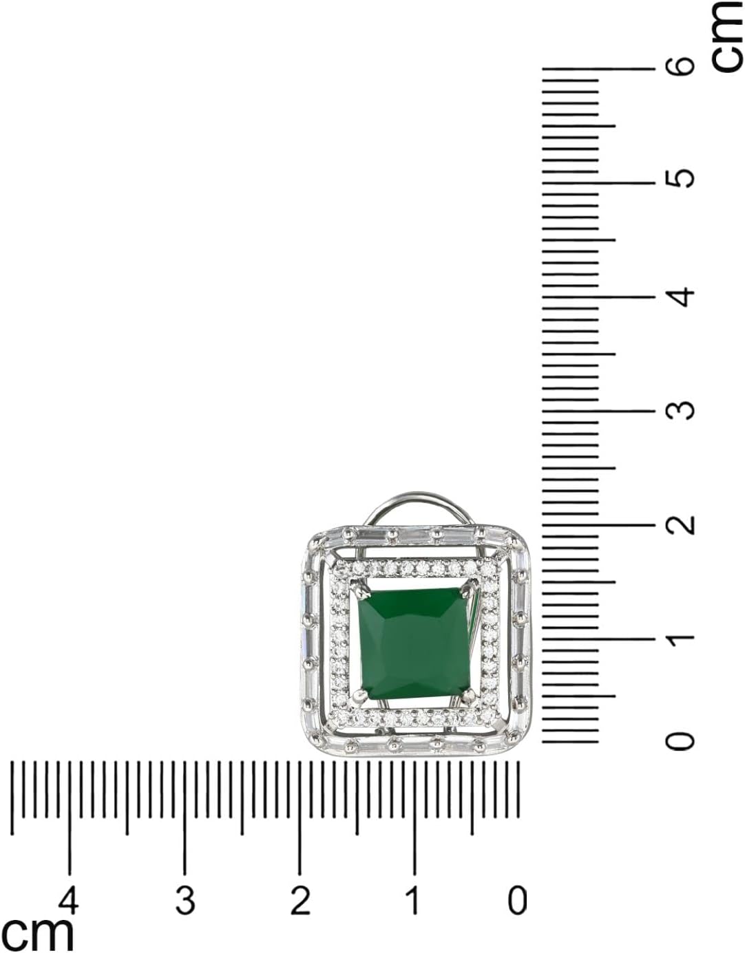I Jewels Silver Plated Fashion Cubic Zirconia American Diamoand Stud Earrings For Women/Girls (E3071ZG)